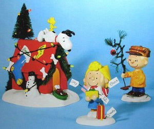 Dept. 56 "A Very Snoopy Christmas" With Lighted Doghouse (Displayed But Like New In Box)