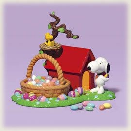 Dept. 56 "Snoopy's Easter Dog House" Lighted Candy Dish (No Box)