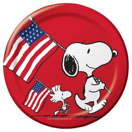 Snoopy Patriotic Party Dessert Plates (Both Colors Included) - snoopn4pnuts.com