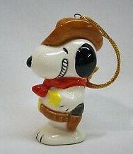 1982 Peanuts Western Series Christmas Ornament - Snoopy Cowboy - snoopn4pnuts.com