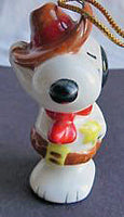 1982 Peanuts Western Series Christmas Ornament - Snoopy Cowboy