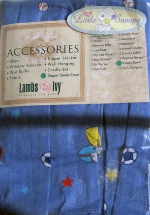 Lambs & Ivy Snoopy Sport Diaper Genie Cover - snoopn4pnuts.com