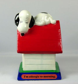 Snoopy On Doghouse Figurine