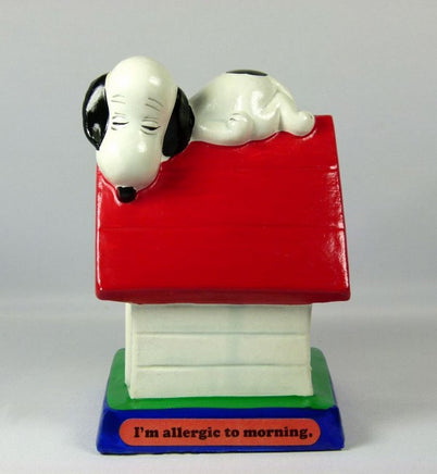 Snoopy On Doghouse Figurine