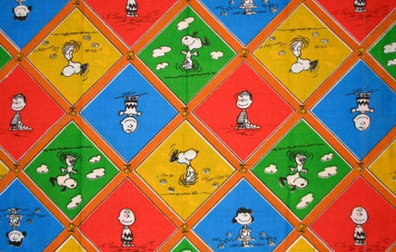 Vintage Peanuts Gang Fitted Sheet - Diamonds