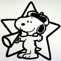 Snoopy Director Die-Cut Vinyl Decal - Black