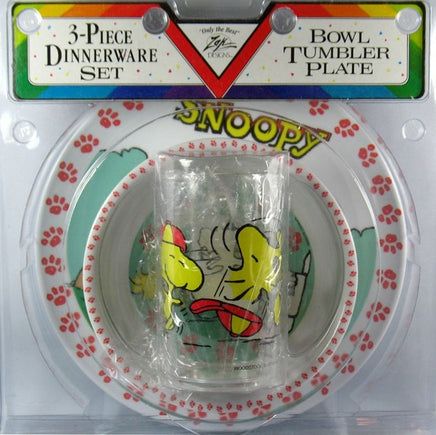 Snoopy And Woodstock 3-Piece Melamine Dish Set