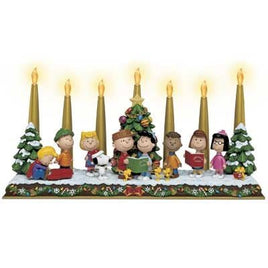 Danbury Mint Peanuts Lighted Christmas Candelabra - snoopn4pnuts.com