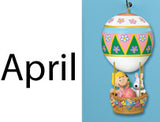 Danbury Mint Hot Air Balloon Calendar Ornament - April
