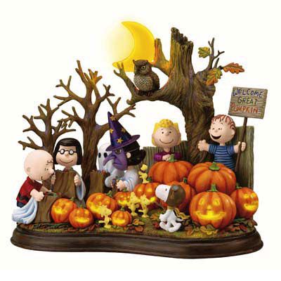 Danbury Mint Peanuts Halloween Sculpture - The Pumpkin Patch