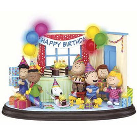 Danbury Mint Peanuts Lighted Birthday Party Sculpture - snoopn4pnuts.com