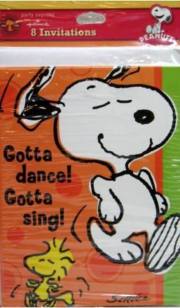 Dancing Snoopy Party Invitations