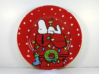 Snoopy Christmas Luncheon Plate - Decorated Doghouse