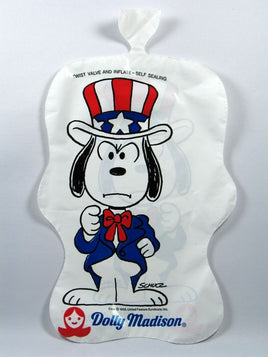 Dolly Madison Vintage Self-Sealing Balloon - Snoopy Uncle Sam (Air Fill - Not Helium)