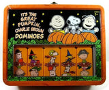 Peanuts Gang Great Pumpkin Dominoes In Collectible Tin Lunch Box
