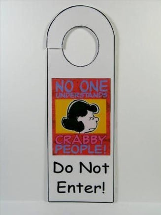 Peanuts Gang Laminated Door Hanger - Lucy: "Do Not Enter!"