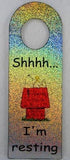 Peanuts Gang Door Hanger - Snoopy: "Shhhhh...I'm Resting" (Holographic!)