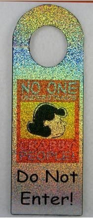 Peanuts Gang Laminated Door Hanger - Lucy: "Do Not Enter!" (Holographic!)