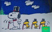 Top Hat Snoopy Holiday Door Mat
