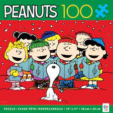 Peanuts Christmas Holiday 100 - Piece Jigsaw Puzzle - Carolers - snoopn4pnuts.com