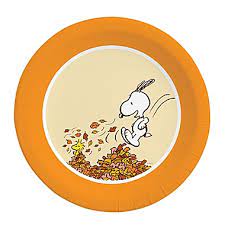 Snoopy Fall Leaves Dinner Plates - On Sale!