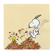 Snoopy Fall Leaves Luncheon / Dessert Napkins - snoopn4pnuts.com