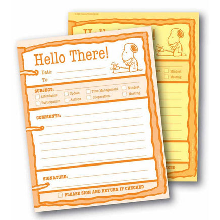 Snoopy "Hello There" Duplicate Notes - snoopn4pnuts.com