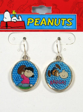 Charlie Brown And Lucy Football Earrings