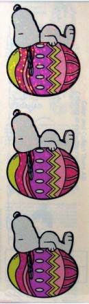 Snoopy Easter Egg Holographic Stickers