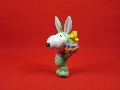 Snoopy In Green Bunny Costume Pvc