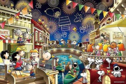 Epoch Glow - In - The - Dark Jigsaw Puzzle - Snoopy Fireworks Show - snoopn4pnuts.com