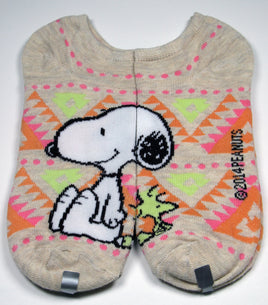 Snoopy Earth Tone Matching No Show Socks - snoopn4pnuts.com