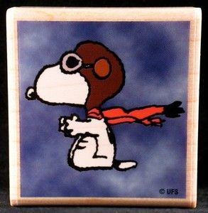 Snoopy, Wwi Flying Ace Rubber Stamp