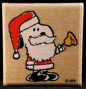 Snoopy Bell Ringer RUBBER STAMP (Used But VERY GOOD Condition)