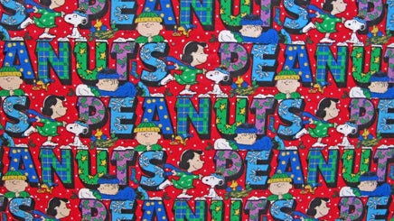 Peanuts Holiday Fabric - Christmas (33" x 36") - snoopn4pnuts.com