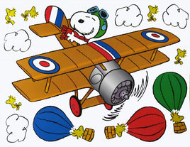 Snoopy Flying Ace Reusable Window Clings