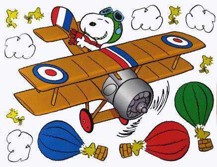 Snoopy Flying Ace Reusable Window Clings