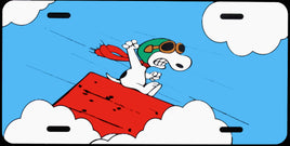 Snoopy Metal License Plate - Flying Ace - snoopn4pnuts.com