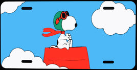 Snoopy Metal License Plate - Flying Ace - snoopn4pnuts.com
