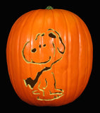 Snoopy Flying Ace Carved Pumpkin With Removable Lid - RARE!