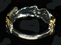 Peanuts Gang Two - Tone Sterling Silver and Gold Plated Ring - Size 7 - snoopn4pnuts.com