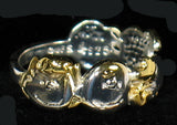 Peanuts Gang Two-Tone Sterling Silver and Gold Plated Ring - Size 7