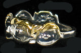 Peanuts Gang Two-Tone Sterling Silver and Gold Plated Ring - Size 7