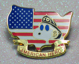 Snoopy Fireman 911 Commemorative Pin - American Hero