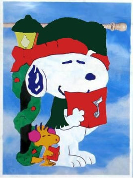 Caroling Snoopy Christmas Quilted Windsculpt
