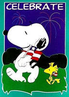 CELEBRATE SNOOPY AND WOODSTOCK Flag