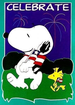 CELEBRATE SNOOPY AND WOODSTOCK Flag (MINT/Hung Indoors Only) - snoopn4pnuts.com