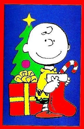 Charlie Brown With Christmas Gifts Flag (Used)