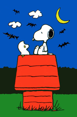 Non-Vintage Flag - Snoopy And Woodstock Halloween