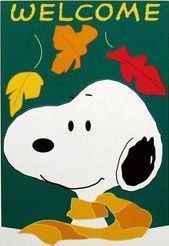 Welcome Fall Snoopy Flag